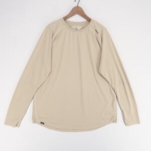 UNRL Stride T Shirt Mens XL Beige Heather Long Sleeve Athletic Performance Crew